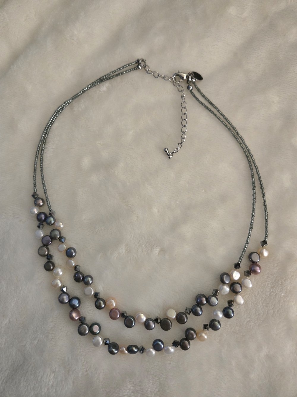 Lia Sophia Multicolor Freshwater Pearl Triple-Row Necklace